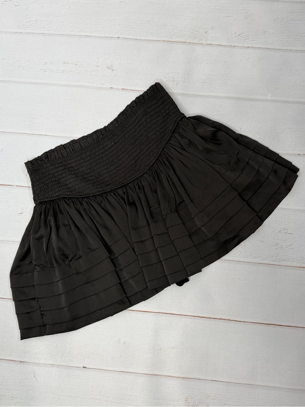 Mustard Seed Black Smocked Flowy Skort Size Large